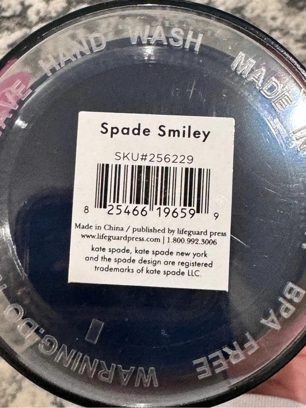 Kate Spade New York 24 oz Smiley Acrylic Travel Tumbler with Straw